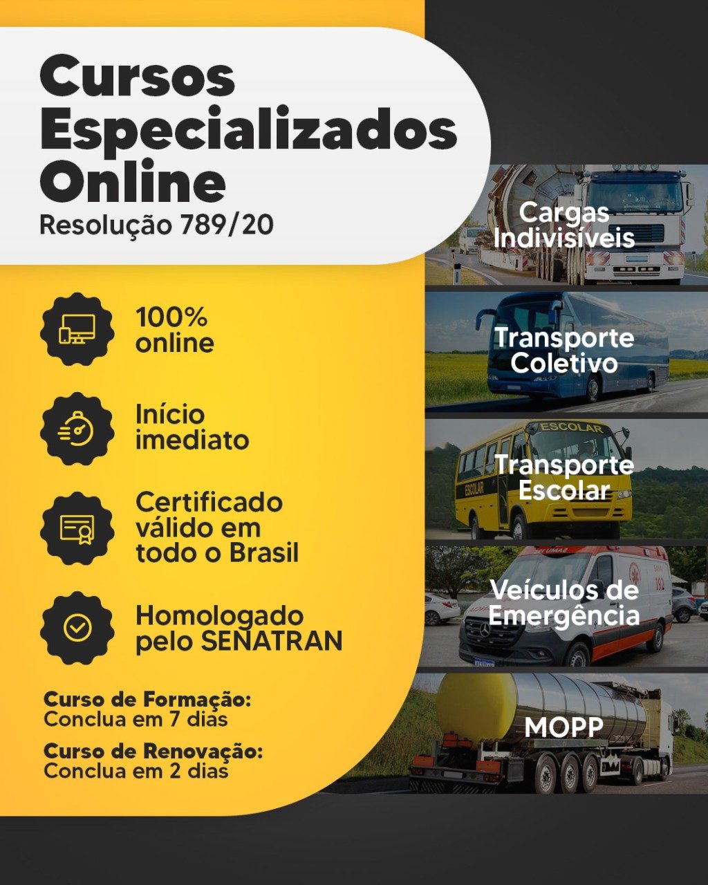 Arte com Todos os Cursos Especializados 5 SENATRAN