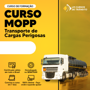 Formação: Curso MOPP - Condutores de Veículos de  Transporte de Produtos Perigosos
